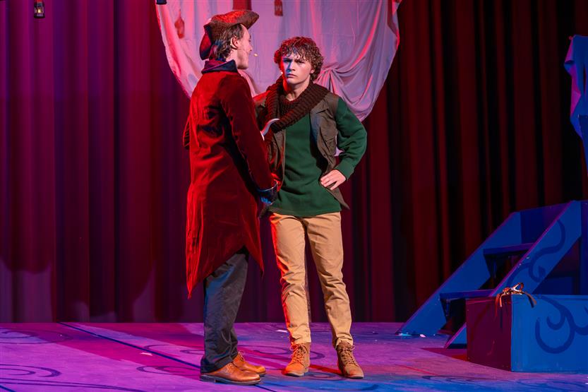 Students perform onstage